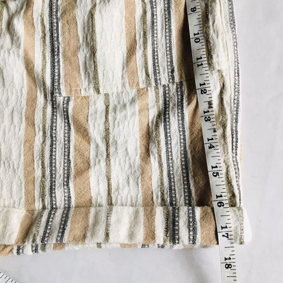 Lucky Brand Linen Blend Striped Paperbag Shorts Size XL - Picture 9 of 12